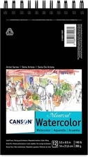 Canson Artist Series Montval Watercolor Paper, Wirebound Pad, 5.5 x 8.5 