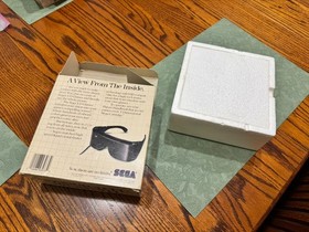Vintage Sega Master System 3-D Glasses w/ Adaptor Box Styrofoam Untested