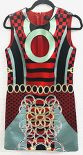 VERSACE Iconic "STAINED GLASS WINDOW" MINI DRESS S/2015 Size: 40 / 4