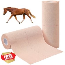 Nuanchu Adhesive Elastic Bandage Tape Wrap 6 Inch Wide Apricot 2 Rolls