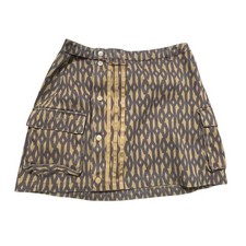 Adidas x Ivy Park Monogram Track Mini Skirt Beyonce HB8426 Brown Medium Women