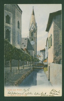 BRESSANONE (BZ) DETAIL OF A CENTRAL STREET YEAR 1909