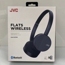 JVC HAS23W Flats Bluetooth Headphones Fold Flat Design - Mic  Remote Black 