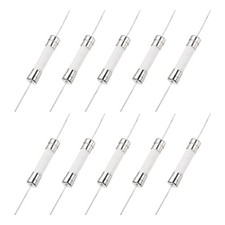 10Pcs 6x30mm Axial Fuse 250V Slow Blow Ceramic Fuses for LCD TV (T25A)