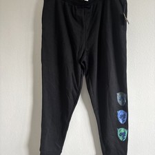 Black Panther Mens Black Jogger Pants Sweatpants Size XL NEW