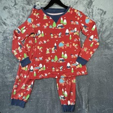 Wondershop Pajama Set Women XS Red Christmas Camping Gnome Bear Print 2Pc Cotton