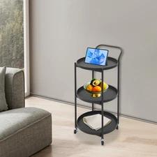 Small coffee table cart-3rd floor-black