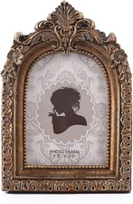 SIKOO Vintage Mini 2.5 × 3.5 Picture Frame Antique x 3.5, Bronze Gold 