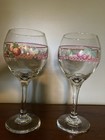 PFALTZGRAFF "DELICIOUS" APPLE PATTERN 10 OZ. GLASS GOBLET 7 3/4" (2) — photo 1