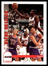 Clyde Drexler 1992-93 Hoops #189 Trail Blazers NBA READ FREE SHIP AutographDen