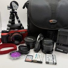 Olympus Tough TG-6 IM015 Red Waterproof Digital Camera Bundle Loaded  Tested