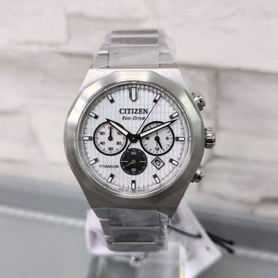 Citizen Eco-Drive Super Titanium CA4690-51A White Panda Dial