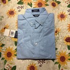 IZOD Boys Long Sleeve Button-Down Collared Oxford Shirt Blue Size 12 — photo 1