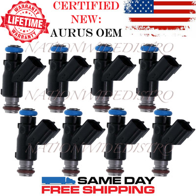 8x OEM NEW AURUS Fuel Injectors for 2010-2020 Chevrolet Express 3500 6.0L V8