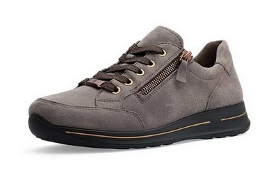 Ara Schnürschuh OSAKA Grau Nubukleder Extraweit Halbschuh Sneaker Einlage