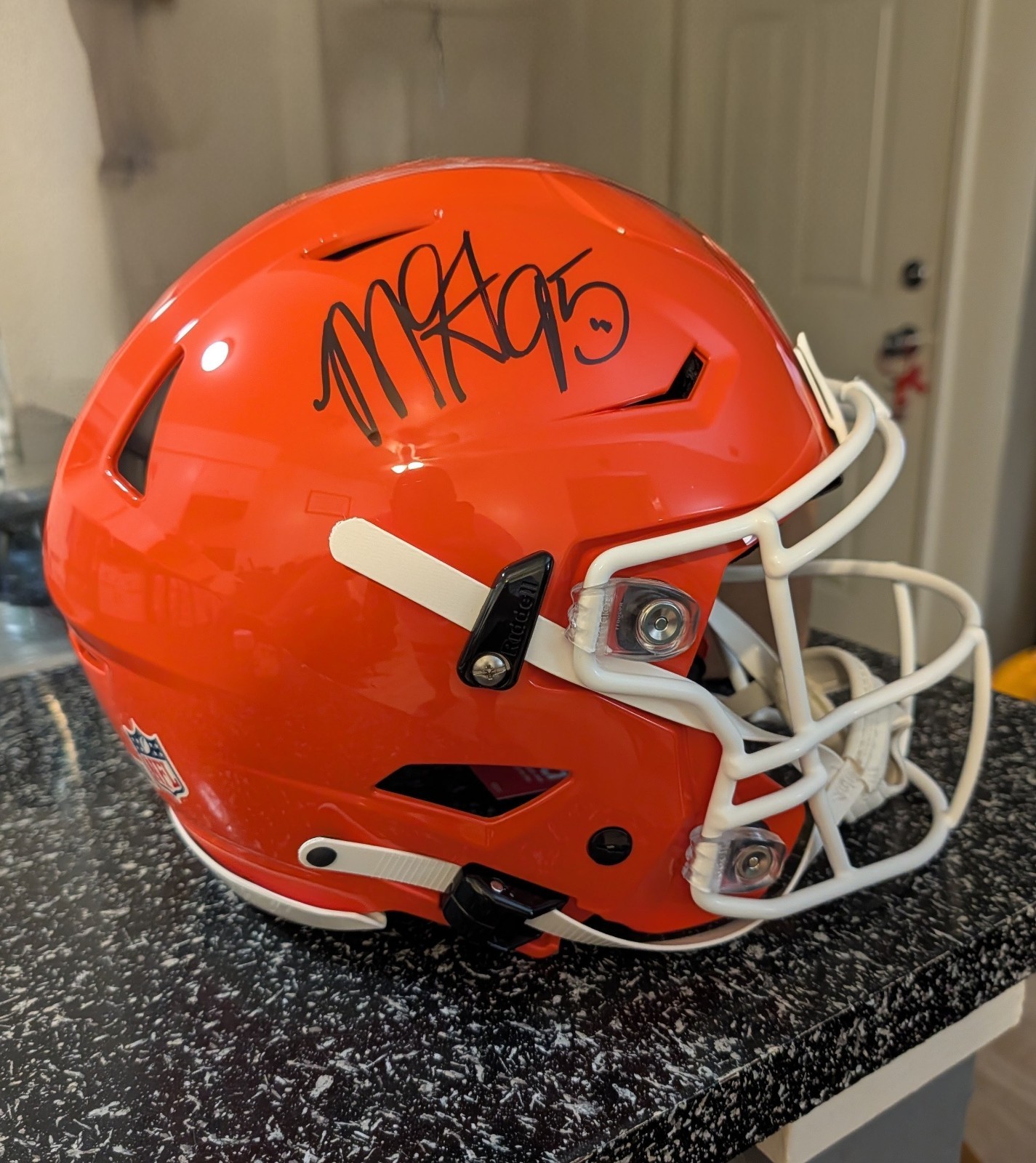 Myles Garrett Autographed Signed Cleveland Browns Speedflex Helmet. New All-Time NFL season sack leader 