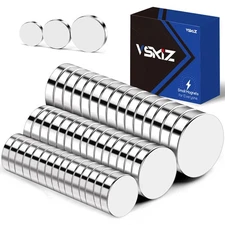 45pcs Small Magnets, 3 Assorted Sizes Rare Earth Magnets, Tiny Round Neodymium D