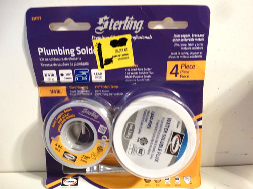 Harris Sterling Premium 4-oz Lead-Free Plumbing Solder & Flux Kit 331777