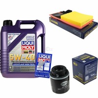 Inspektionskit Filter Liqui Moly ÖL 5L 5W-40 FüR Skoda Roomster 5J 1.6 Fabia II