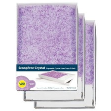 PetSafe ScoopFree Crystal Disposable Cat Litter Trays, Lavender, Silica Crystals