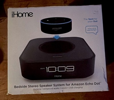 iHome The Spot for Your Dot iAVS1B for Echo Dot 2nd Gen, Alarm USB