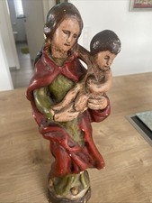 Maria mit Jesuskind aus Holz  Madonna Holzfigur