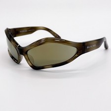 NEW BALENCIAGA BB0314S 003 SUNGLASSES HAVANA/BRONZE GEOMETRIC UNISEX EYEWEAR