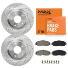 Rear Drilled Brake Rotors + Pads for 2016 2017 2018 2019 2020-2022 Honda HRV