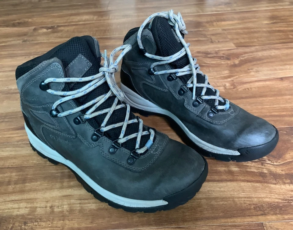 Columbia Omni Grip Mujer Impermeable Cuero Parte Superior Alta Aire Libre Senderismo Zapatos Talla 11 Foto 2 de 4