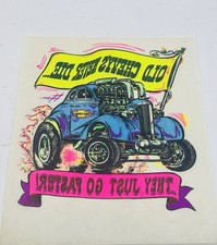 Vintage Roach T Shirt Iron On Transfer Old Chevys Never Die 1981