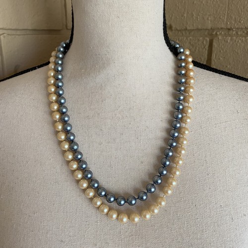 Vintage Pearl Necklace Filigree Ornate 