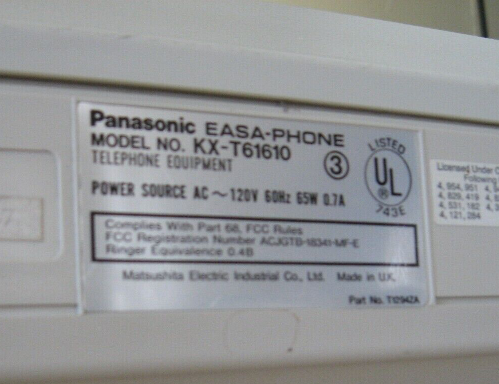 Panasonic Easa-phone 616 Electronic Modular Switching Phone