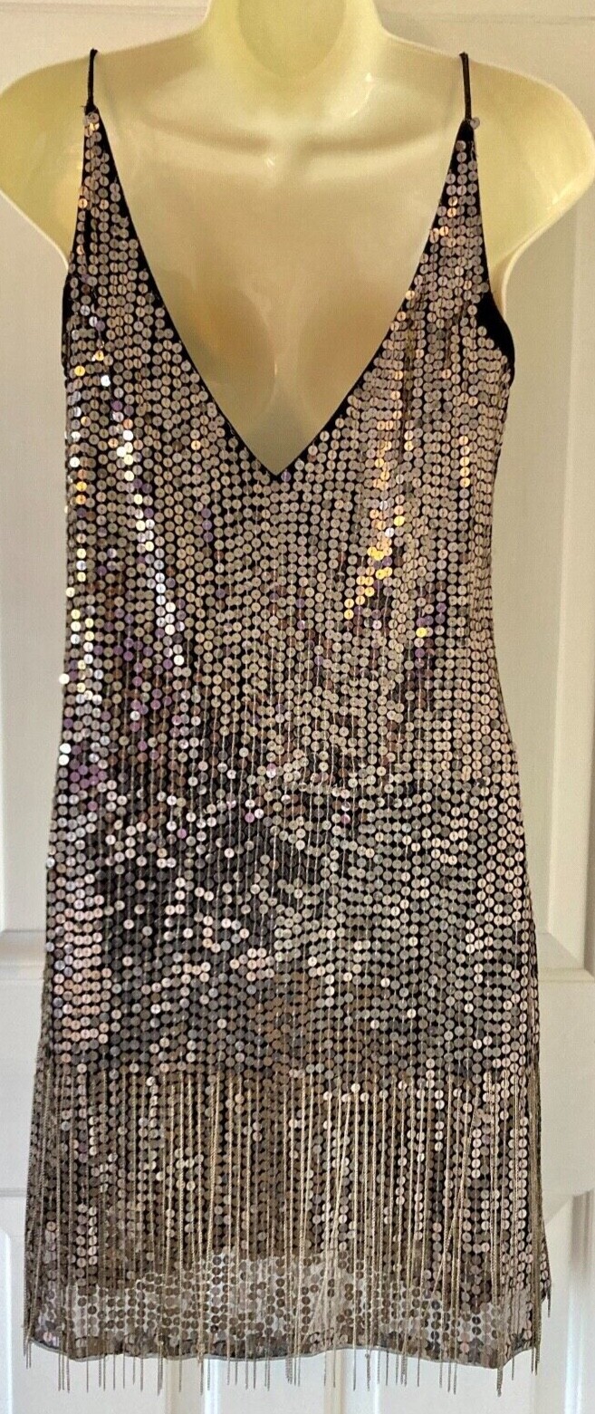 New Karen Millen Gold Sequin Dress Size UK 10 eBay