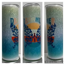 Dreamer Butterfly Design Sublimated Stainless Steel 20oz Tumbler