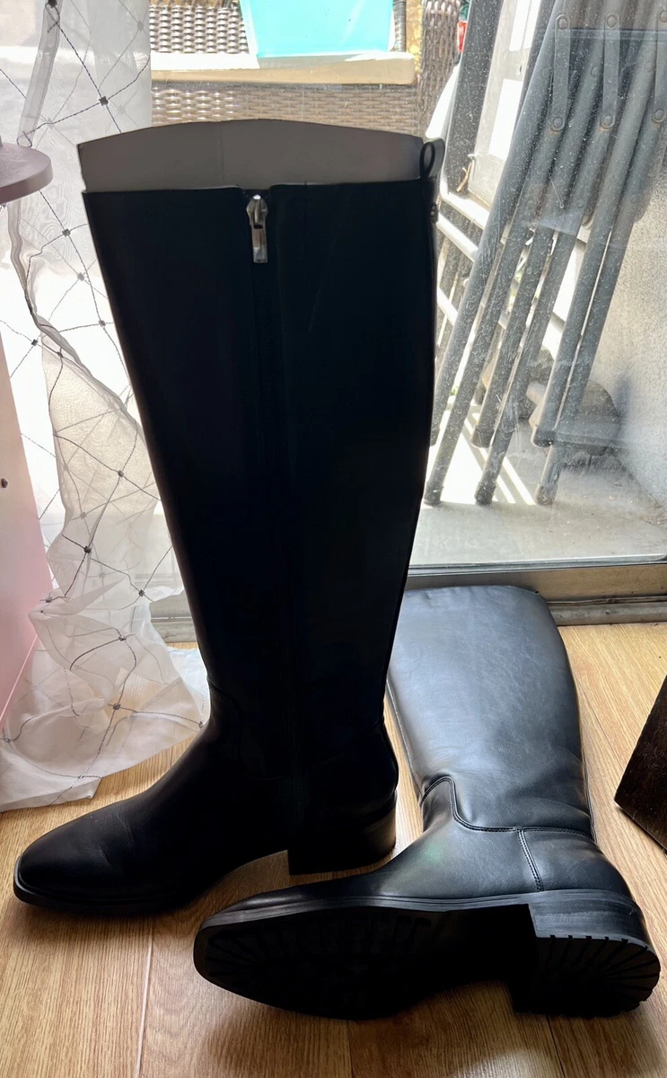 nine west black riding boots