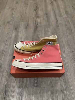 CONVERSE CHUCK 70 HI TWO TONE SATURN GOLD PINK SALT SIZE 10 NEW WITH BOX