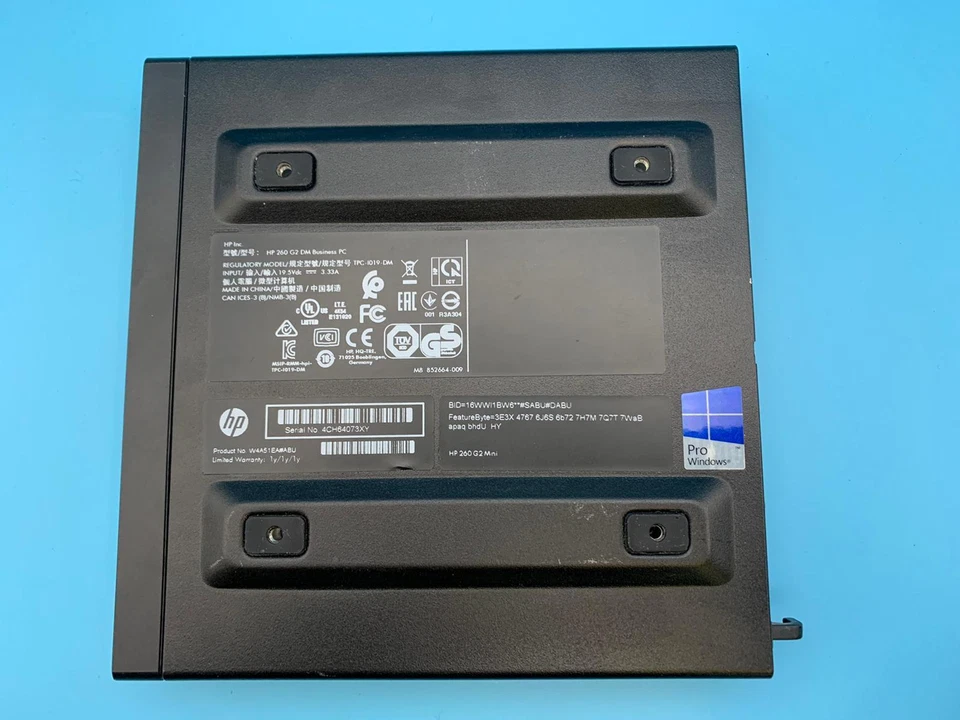 HP 260 G2 MINI PC i3-6100U 2.3Ghz, 16GB RAM, 240GB SSD w/PSU (OFFERS WELCOME) - Image 4 of 4