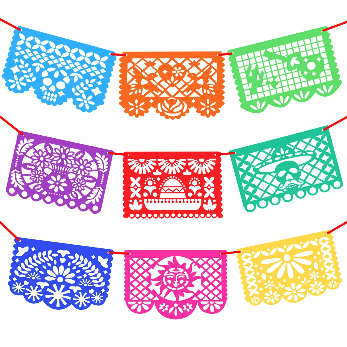 Mexicano Fiesta Papel Picado Thick Felt Mexican Festival