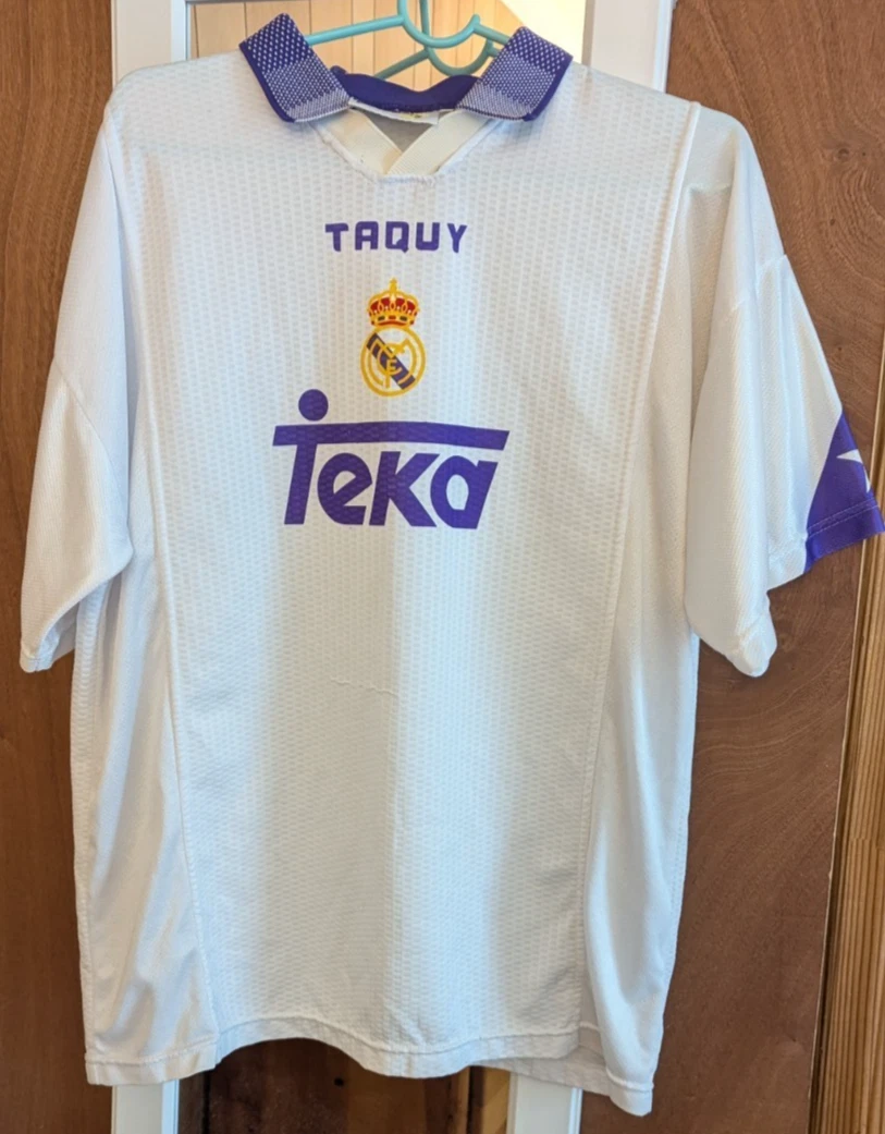 NM REAL MADRID XL Home White JERSEY 1996-1997 TEKA Taquy FUTBOL