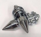 CHROME SPIKE Handlebar Riser Solid Mount Bushings and Bolts 1973 up Harley hd