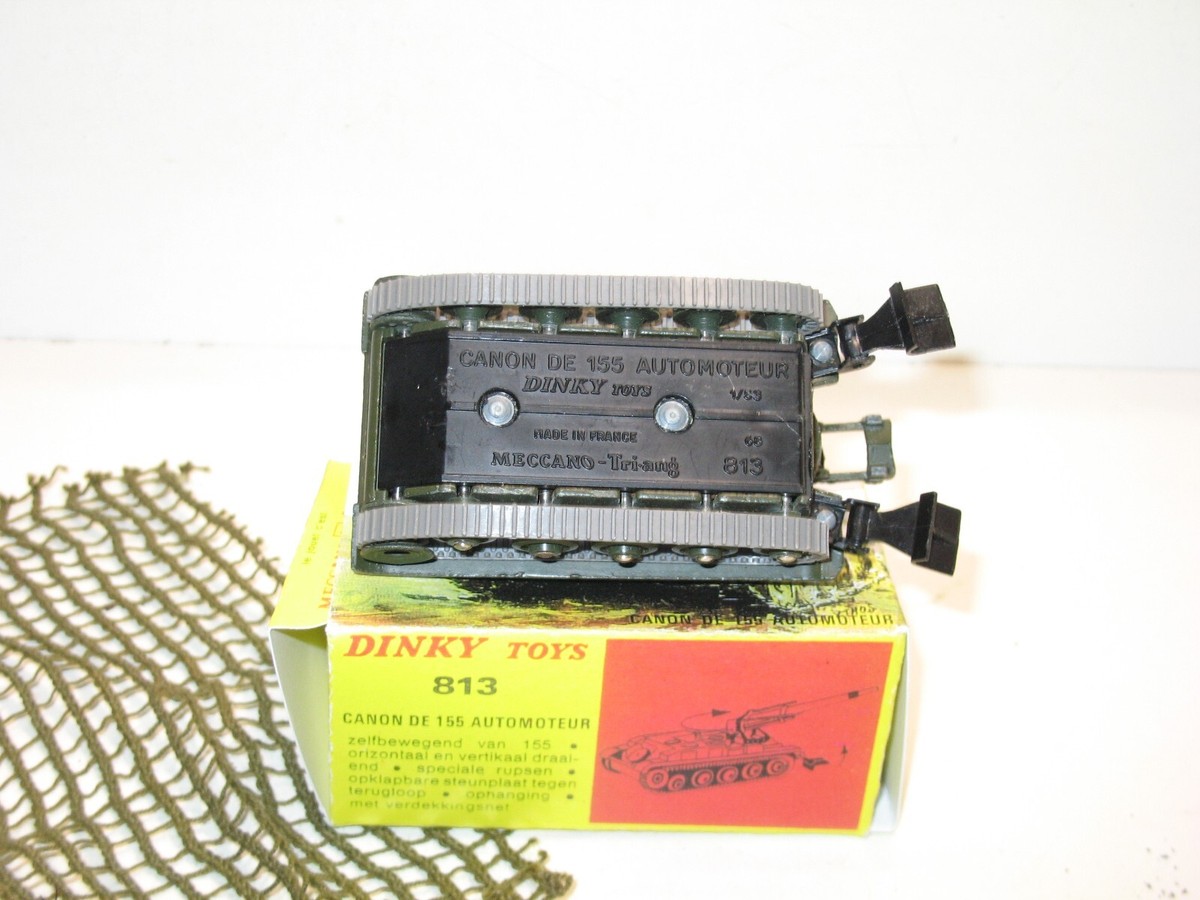 DINKY TOYS, char canon de 155 AMX automoteur ref. 813 premiére version E | UK