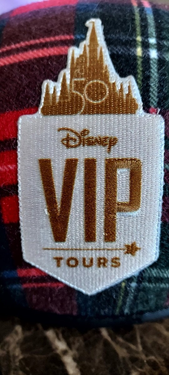 NEW DISNEY VIP TOURS MICKEY MOUSE PLAID EARS RARE HAT. 50TH  display picture 3