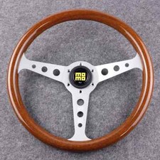 Momo Motorsport Indy Heritage Steering Wheel Mahogany Wood Grip 350mm 14inch