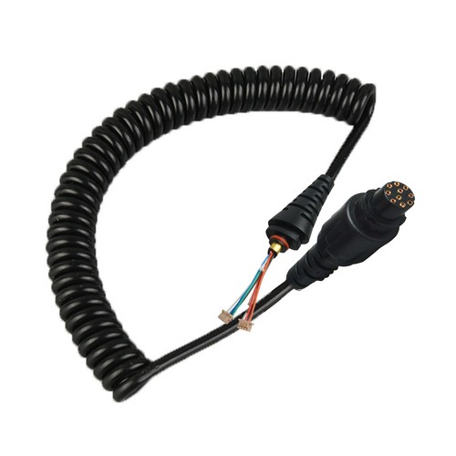 9ft Stretchable Speaker Microphone Spring Cable Connector for Hytera SM25A1 - Zdjęcie 2 z 8