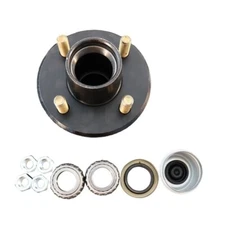 4-Bolt Trailer Hub Kit with 1/2"-20 stud for 2000 lbs Axles 4 on 4" Bolt pattern