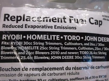AC00176 Ryobi Fuel Gas Cap Trimmers/Blowers-Homelite,Toro,John Deere 25-30CC