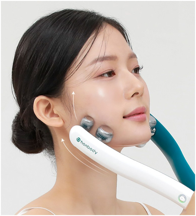 Honbody Home Aesthetics EMS Face Massage Roller V Shape Lifting Anti-Wrinkles