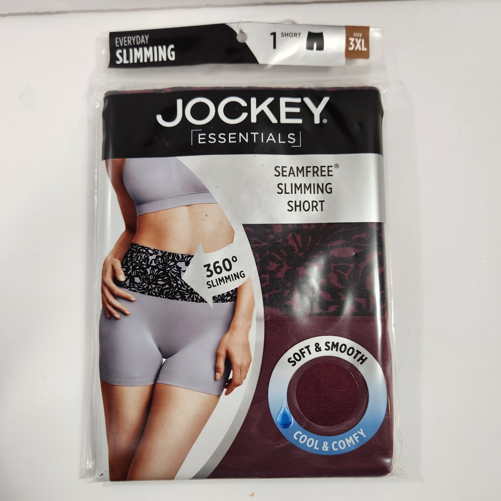 JOCKEY Essentials Women’s 3XL Slimming Seamfree Short Cooling Shapewear