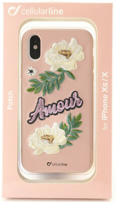 Cellularline Schutz Hülle Patch Amour Motiv Apple iPhone X XS  Handy Case 566