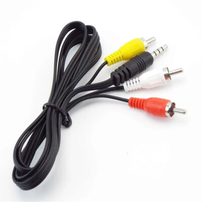 Cavo Adattatore 3RCA Maschio A 3.5mm Maschio – 3 Piedi – Gold Plated